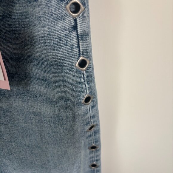 NWT Avec Les Filles Grommet High Waist Palazzo Jean Size 28 - Picture 4 of 7